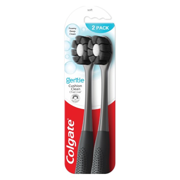 Bộ 2 Bàn Chải Đánh Răng Colgate Cushion Clean Charcoal