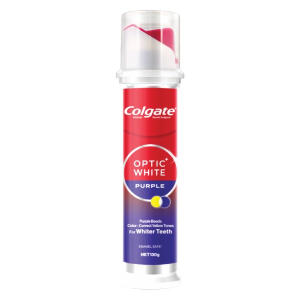 Kem Đánh Răng Colgate Dạng Vòi Optic White Purple 130G