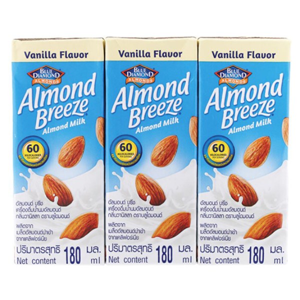 Lốc 3 Sữa Hạnh Nhân Almond Breeze Vanilla Hộp 180Ml