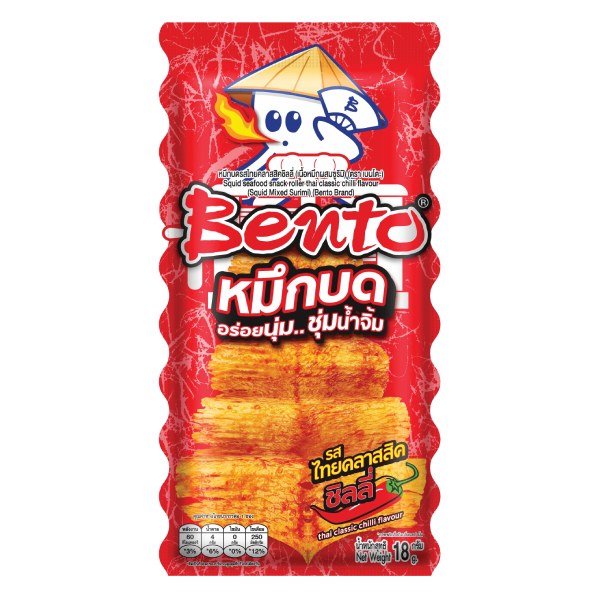 Snack Bento Mực Cán Vị Ớt Thái 18G