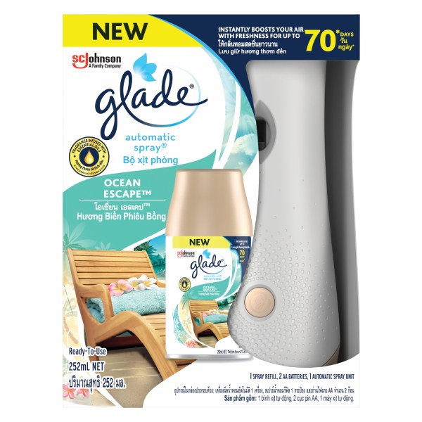 Bộ Xịt Phòng Glade Phiêu Bồng Chai 252Ml