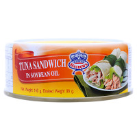 (Duy Nhất 26/12) Cá Ngừ Sea Crown Xắt Khúc Ngâm Dầu Đậu Nành 140G