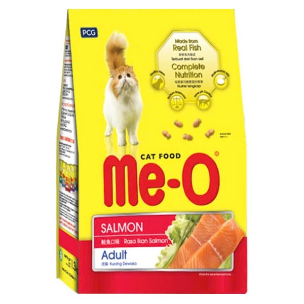 Thức Ăn Cho Mèo Trưởng Thành Me-O Vị Cá Hồi Túi 1.1Kg