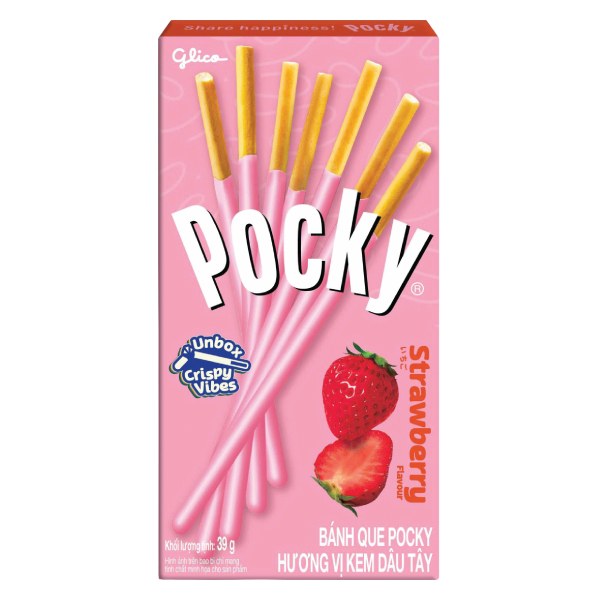 Bánh Que Pocky Dâu Hộp 38G