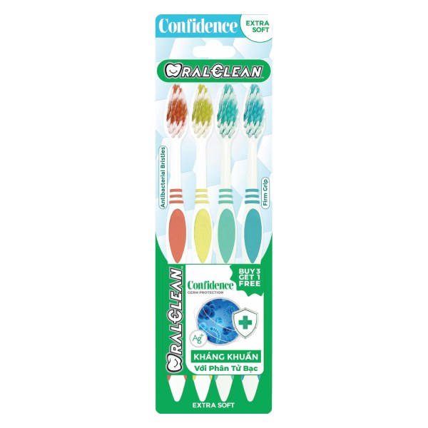 Lô 3+1 Bàn Chải Đánh Răng Oral Clean Confidence Ex