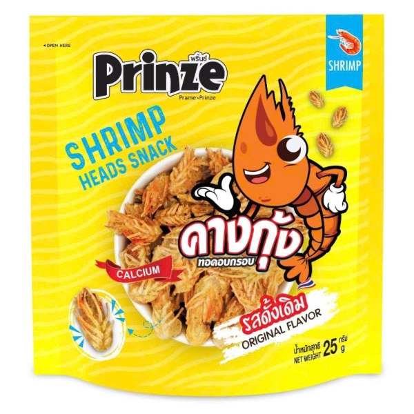 Snack Đầu Tôm Prinze Vị Truyền Thống Gói 25G