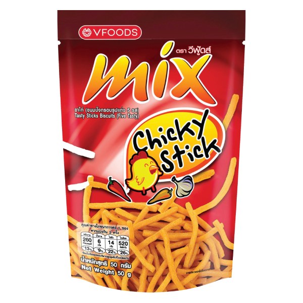 Bánh Que MIX Hương Vị Gà Cay Gói 50G