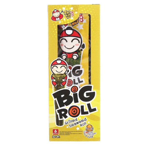 Snack Rong Biển Big Roll Tao Kae Noi Vị Mực 18G
