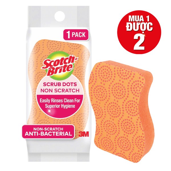 Miếng Rửa Chén Hạt Nổi Không Trầy Xước 3M Scotch Brite