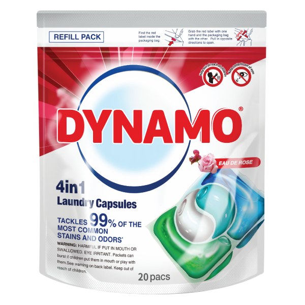 Túi 20 Viên Giặt Dynamo Hoa Hồng Eau De Rose