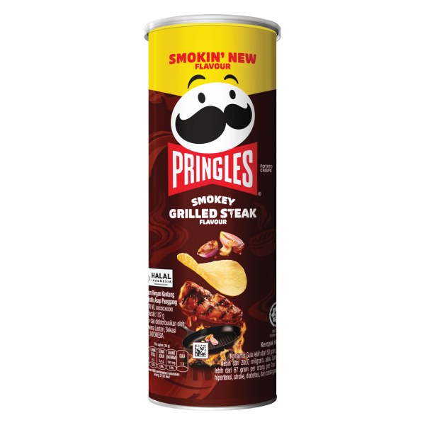 Snack Khoai Tây Pringles Smokey Grilled Steak Hộp 102G