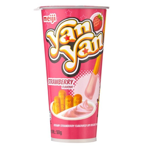 Bánh Que Chấm Kem Meiji Yan Yan Hương Dâu 50G