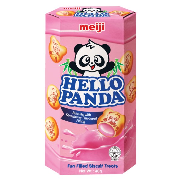 Bánh Gấu Meiji Hello Panda Dâu Hộp 40G