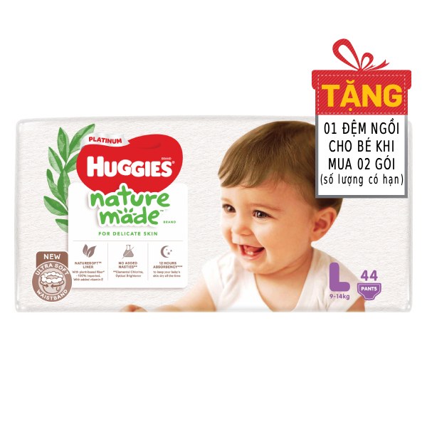 Tã Quần Huggies Naturemade L44