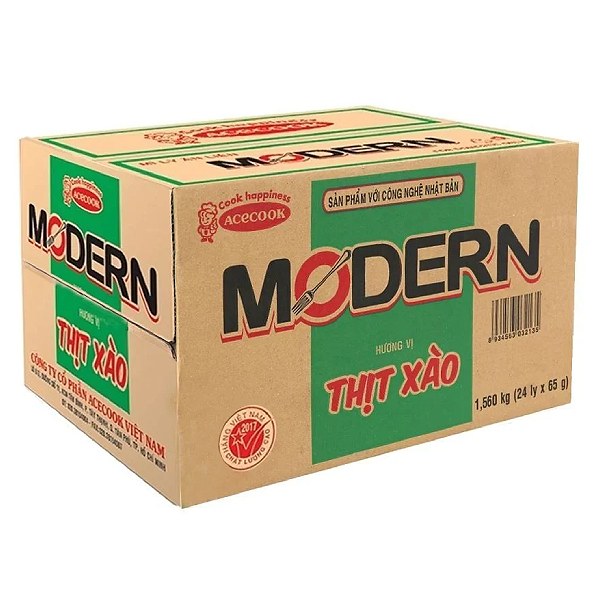 Mì Modern Thịt Xào Thùng 24 Ly 65G