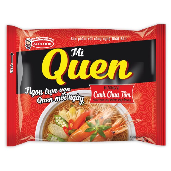 Mì Quen Acecook Canh Chua Tôm Gói 63G