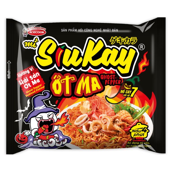 Mì Acecook Siukay Hải Sản Ớt Ma Gói 128G