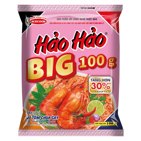 Mì Hảo Hảo Big Tôm Chua Cay Gói 100G