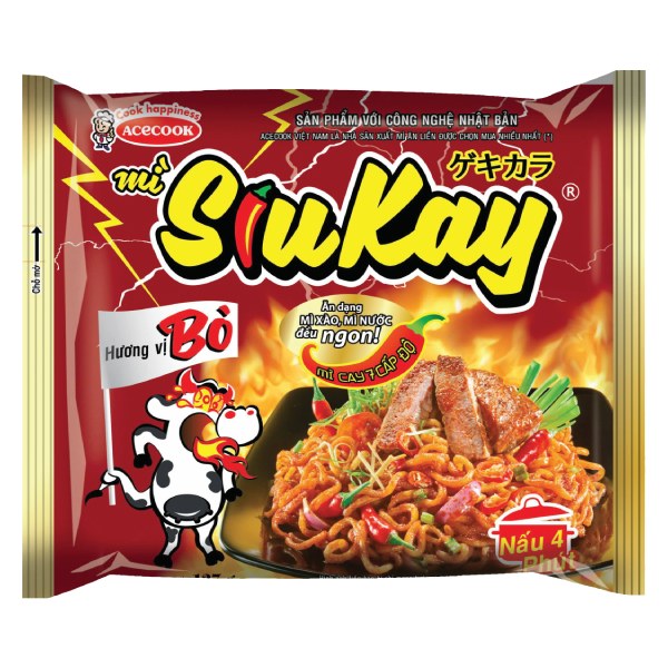 Mì Siukay Acecook Vị Bò 127G