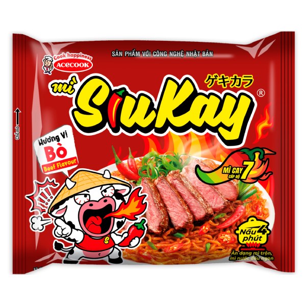Mì Siukay Acecook Vị Bò 127G