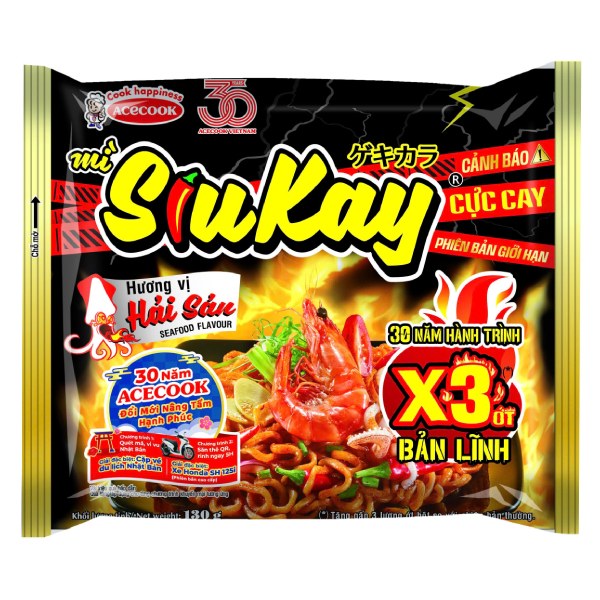 Mì Siukay Acecook Hải Sản 130G