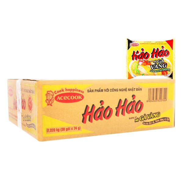 Mì Hảo Hảo Vị Gà Vàng Thùng 30 Gói 74G