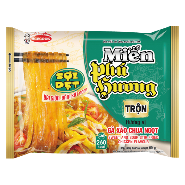 Miến Phú Hương Trộn Gà Xào Chua Ngọt Gói 69G
