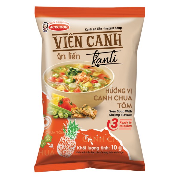 Viên Canh Chua Tôm Kanli Acecook 10G