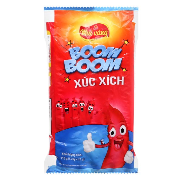 Xúc Xích Tiệt Trùng Vissan Boom Boom Gói 5 Cây*23G