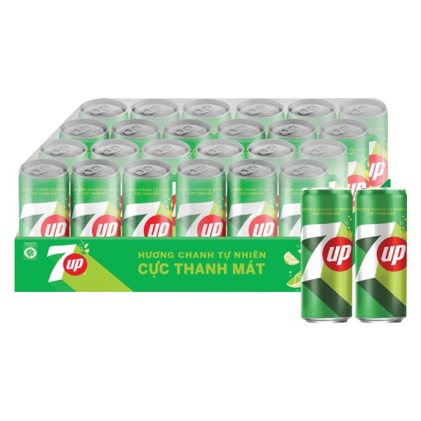 Nước Ngọt 7Up Sleek 24 Lon 320Ml
