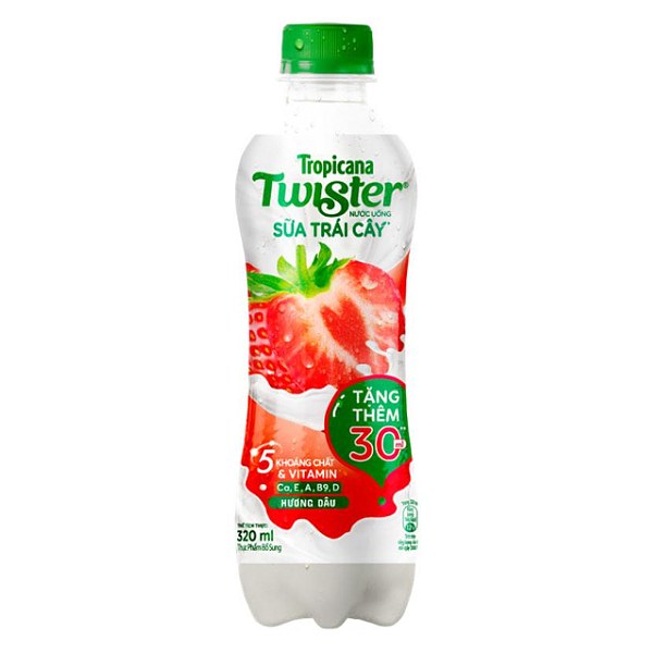 Sữa Trái Cây Twister Tropicana Dâu 320Ml