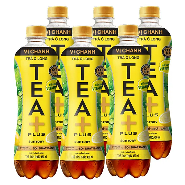 Trà Ô Long Tea Plus Chanh Lốc 6 Chai 450Ml