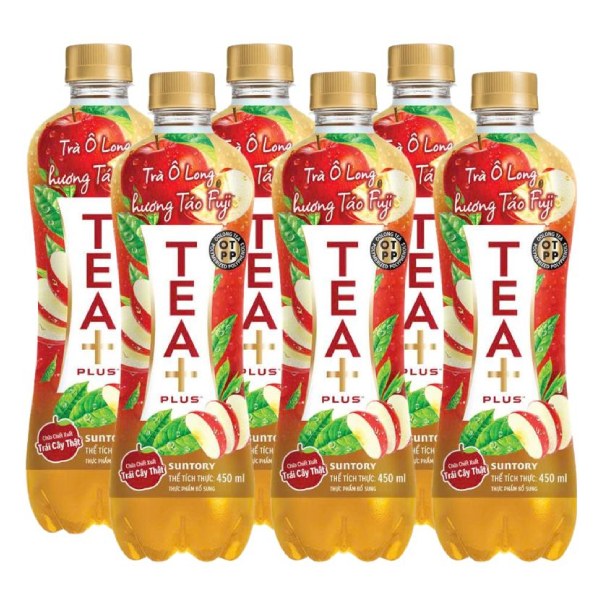 Trà Ô Long Tea Plus Vị Táo Lốc 6 Chai 450Ml