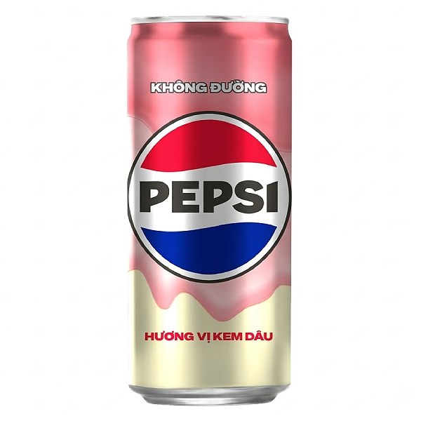 Nước Ngọt Pepsi Zero Kem Dâu Lon 235Ml