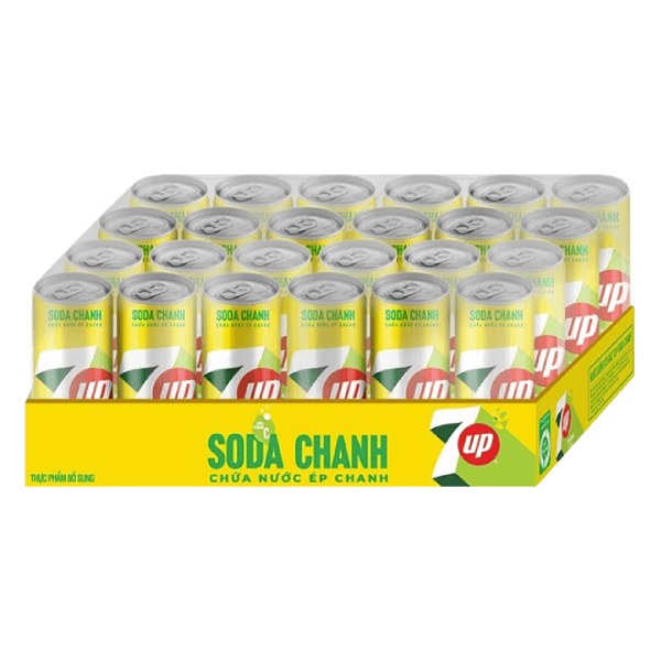 Nước Ngọt 7Up Soda Chanh 24 Lon 320Ml