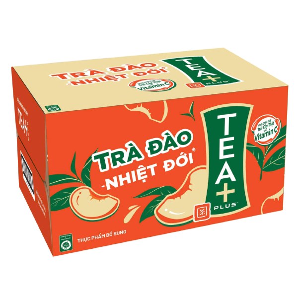 Trà Ô Long Tea Plus Vị Đào Thùng 24 Chai 450Ml