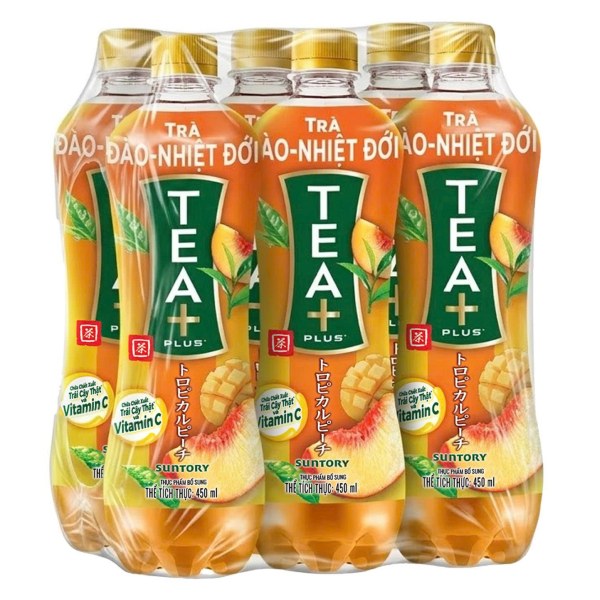 Trà Ô Long Tea Plus Vị Đào Lốc 6 450Ml