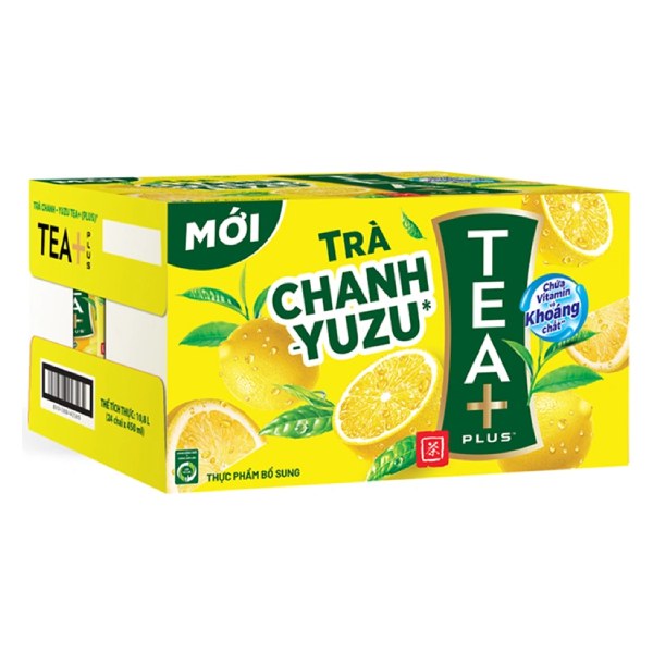 Trà Ô Long Tea Plus Chanh Yuzu Thùng 24 Chai 450Ml