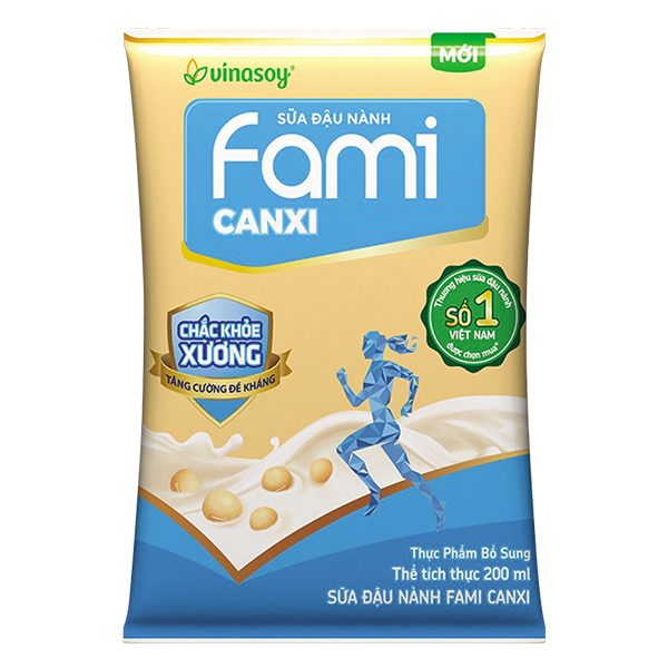 Sữa Đậu Nành Fami Canxi Bịch 200Ml