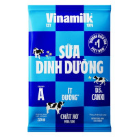 Sữa Dinh Dưỡng Vinamilk Ít Đường Bịch 220Ml