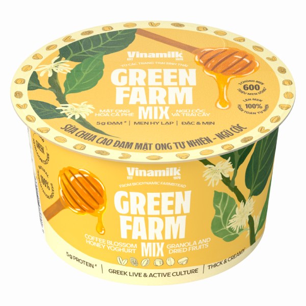 Sữa Chua Ăn Vinamilk Green Farm Cao Đạm Mật Ong Ngũ Cốc 123G
