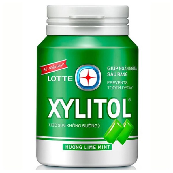 Kẹo Cao Su Xylitol Lime Mint Hũ 55.1G