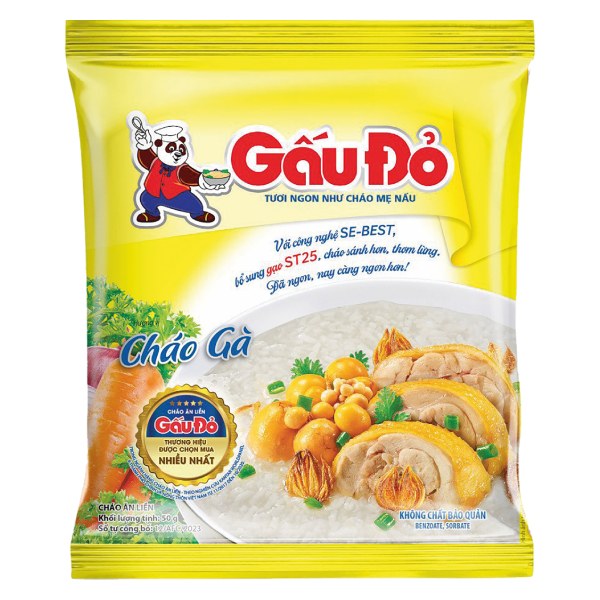 Cháo Gấu Đỏ Gà Gói 50G