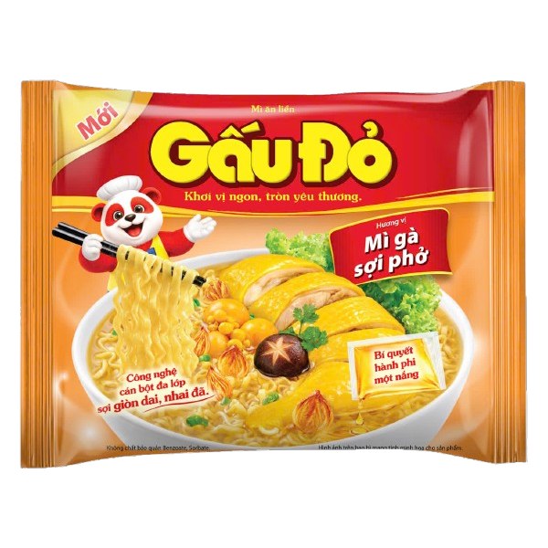 Mì Gấu Đỏ Vị Gà Sợi Phở Gói 63G