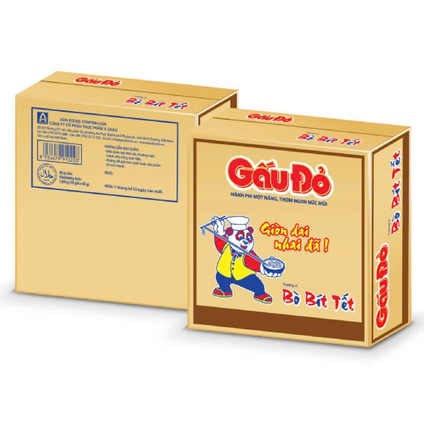 Mì Gấu Đỏ Bít Tết Thùng 30 Gói 63G