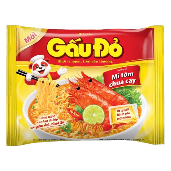 Mì Gấu Đỏ Tôm Chua Cay Gói 65G