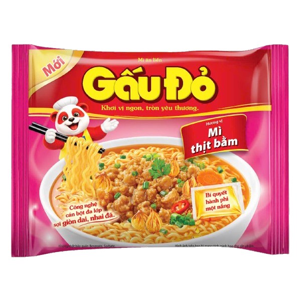 Mì Gấu Đỏ Thịt Bằm Gói 63G