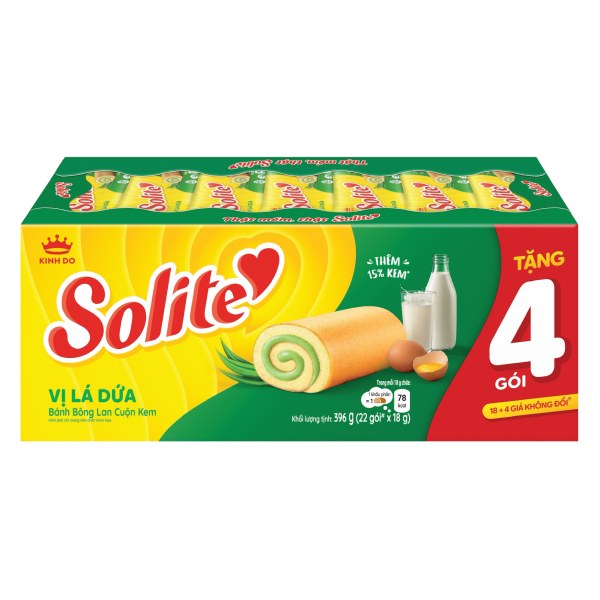 Bánh Solite Swiss Roll Dứa 324G+72G