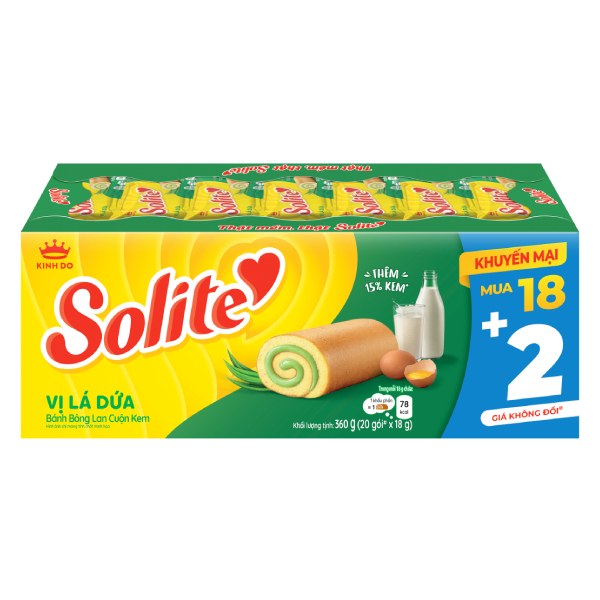 Bánh Solite Swiss Roll Dứa 360G