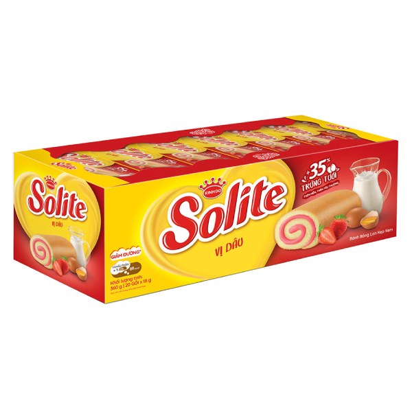 Bánh Solite Swiss Roll Dâu 360G